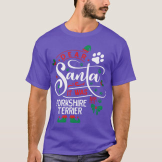 Yorkshire-Terrier-Hund Weihnachten Hunderasse Fami T-Shirt