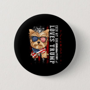 Yorkshire Terrier Hund Yorkie Sogar mein Hund lieb Button