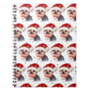 Yorkshire Terrier Hunderasse Weihnachtssterne Notizblock