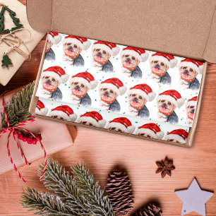 Yorkshire Terrier Hunderasse Weihnachtssterne Seidenpapier