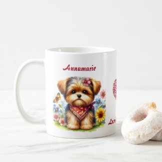 Yorkshire Terrier Individueller Name Liebe Dich Fu Kaffeetasse