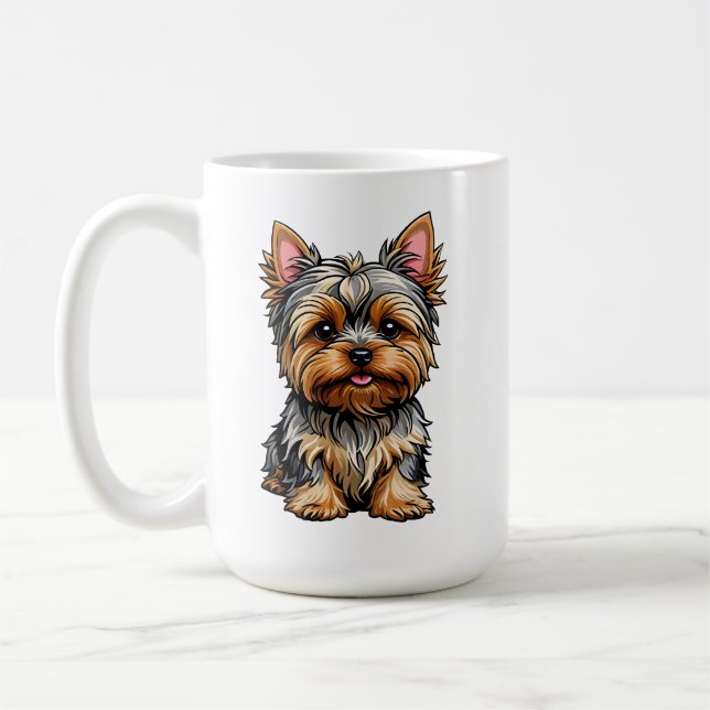 Yorkshire Terrier Kaffeetasse (Links)