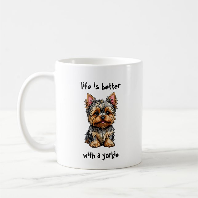 Yorkshire Terrier Kaffeetasse (Links)