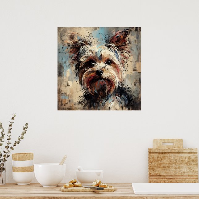 Yorkshire Terrier Kunstposter Poster (Küche)