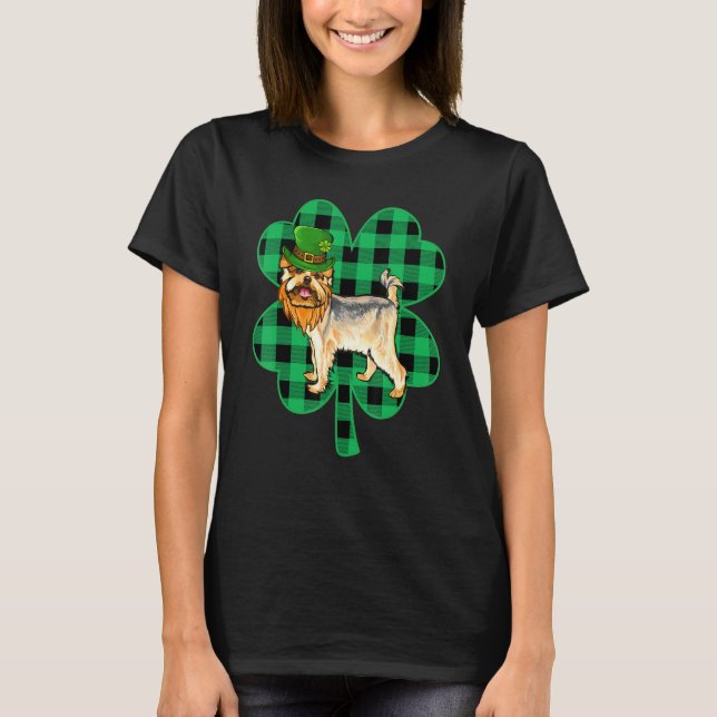 Yorkshire Terrier Leprechaun St Patricks Day Lucky T-Shirt (Vorderseite)