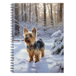 Yorkshire Terrier Let It Snow Christmas Notizblock