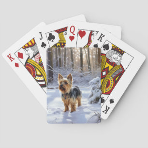 Yorkshire Terrier Let It Snow Christmas Spielkarten