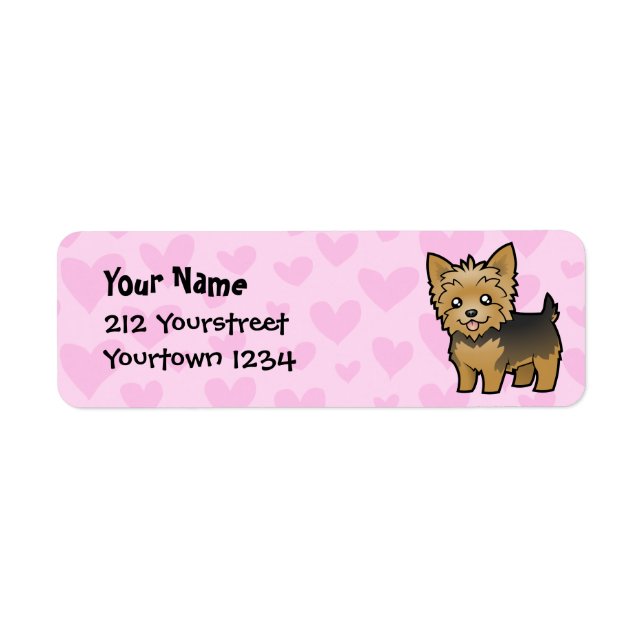 Yorkshire Terrier Liebe (kurzes Haar ohne Bogen) (Vorne)