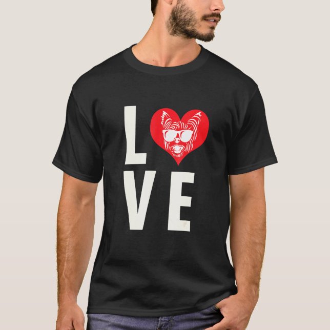 Yorkshire Terrier Liebe T-Shirt (Vorderseite)