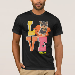 Yorkshire Terrier liebt niedliche Farbe T-Shirt