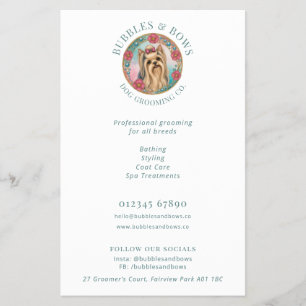 Yorkshire Terrier Logo Friseursalon Flyer