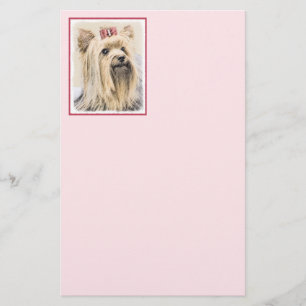 Yorkshire-Terrier-Malerei - niedliche Briefpapier