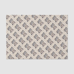 Yorkshire-Terrier-Malerei - niedliche Seidenpapier