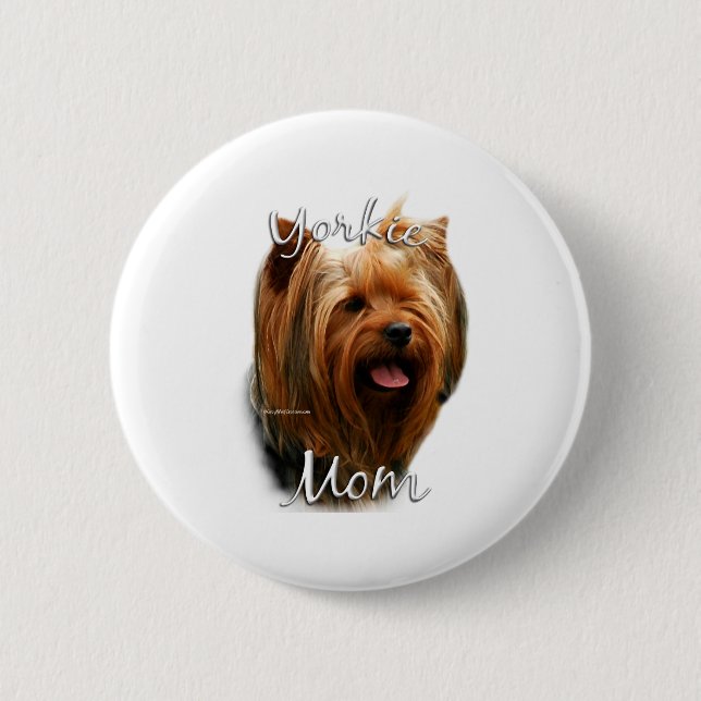 Yorkshire Terrier Mama 2 Button (Vorderseite)
