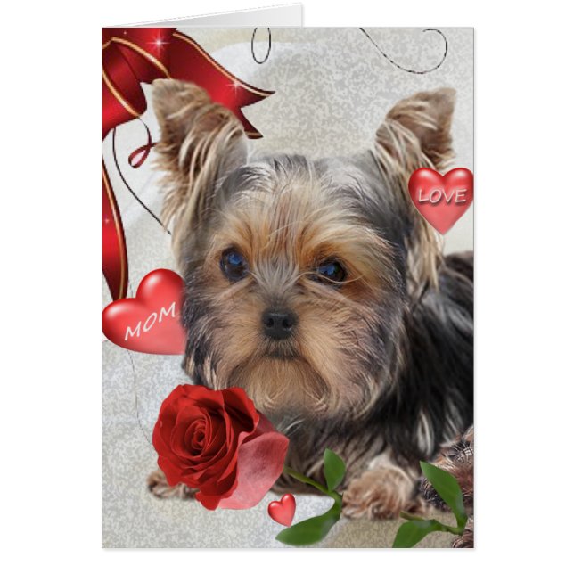 Yorkshire-Terrier-Mama-Karten (Vorne)