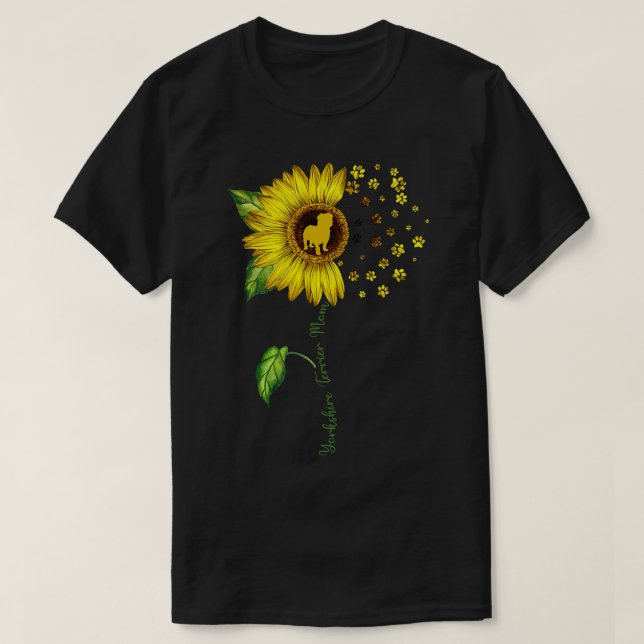 Yorkshire Terrier Mama Sunflower Gifts Dog Mama Ma T-Shirt (Design vorne)