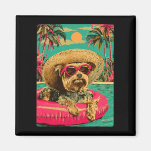 Yorkshire Terrier mit Sonnenbrille süßer Yorkie-Hu Magnet