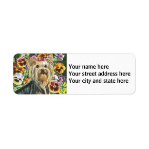 Yorkshire Terrier mit Stiefmütterchen