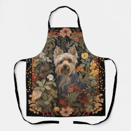 Yorkshire Terrier oder Silky Terrier Floral Welcom Schürze