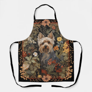 Yorkshire Terrier oder Silky Terrier Floral Welcom Schürze