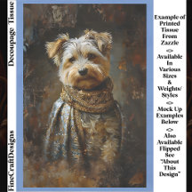 Yorkshire Terrier Oil Painting Decoupage Verlassen