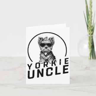 Yorkshire Terrier Oncle gibt Funny Dog Owners Gra Karte