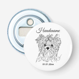 Yorkshire Terrier one line art customizable dog Flaschenöffner