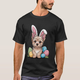 Yorkshire Terrier Osterhase Eier Jagd Lustig T-Shirt