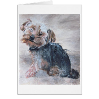 Yorkshire Terrier, Painting, Card