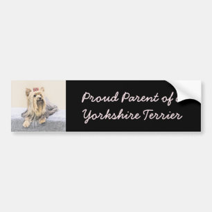 Yorkshire Terrier Painting - Niedliche Original Do Autoaufkleber