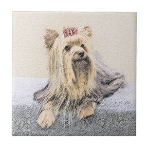 Yorkshire Terrier Painting - Niedliche Original Do Fliese