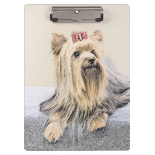 Yorkshire Terrier Painting - Niedliche Original Do Klemmbrett