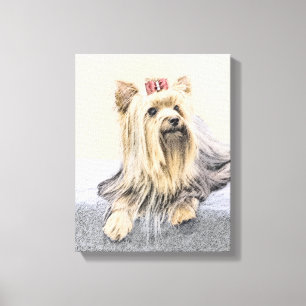 Yorkshire Terrier Painting - Niedliche Original Do Leinwanddruck