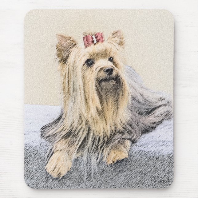 Yorkshire Terrier Painting - Niedliche Original Do Mousepad (Vorne)