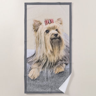 Yorkshire Terrier Painting - Niedliche Original Do Strandtuch