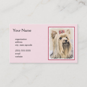 Yorkshire Terrier Painting - Niedliche Original Do Visitenkarte