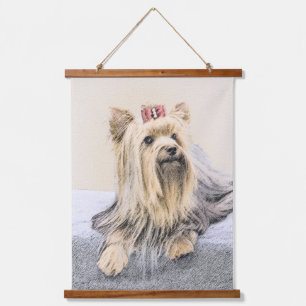 Yorkshire Terrier Painting - Niedliche Original Do Wandteppich Mit Holzrahmen