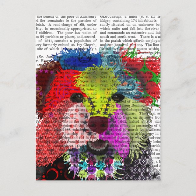 Yorkshire Terrier - Patchwork Postkarte (Vorderseite)