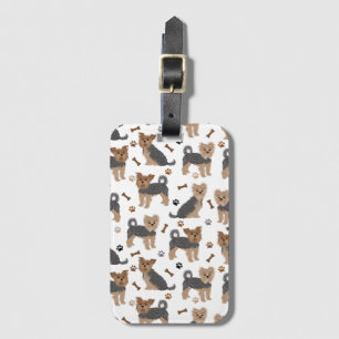 Yorkshire Terrier Paws and Bones Yorkie Dog Gepäckanhänger