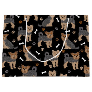 Yorkshire Terrier Paws and Bones Yorkie Dog Große Geschenktüte