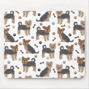 Yorkshire Terrier Paws and Bones Yorkie Dog Mousepad