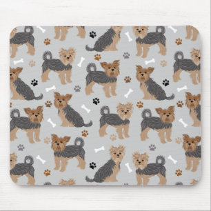 Yorkshire Terrier Paws and Bones Yorkie Dog Mousepad