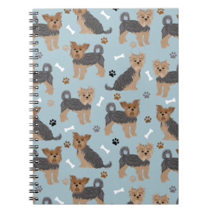 Yorkshire Terrier Paws and Bones Yorkie Dog Notizblock