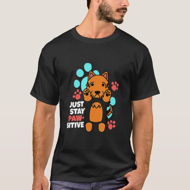 Yorkshire Terrier Pawsitive Dog T-Shirt (Vorderseite)