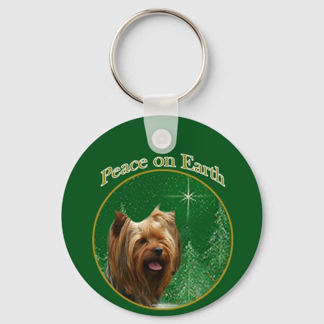 Yorkshire Terrier Peace Schlüsselanhänger (Vorderseite)