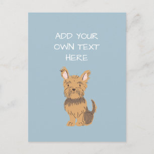 Yorkshire Terrier Personalisiert Dog Name Postkarte