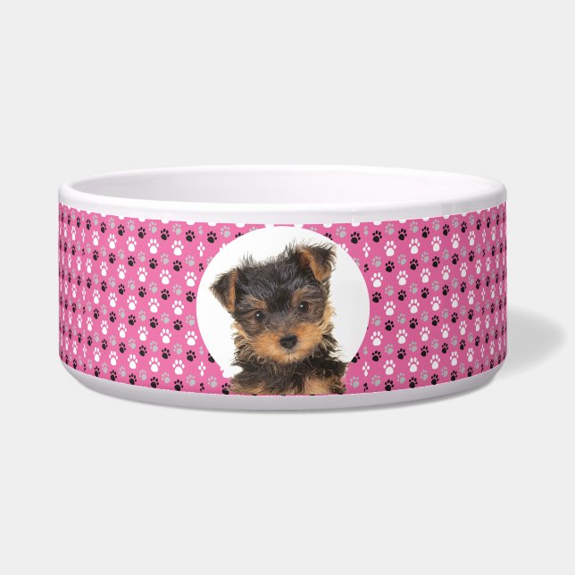Yorkshire Terrier Personalisiert Foto & Name Dog Napf (Vorderseite)