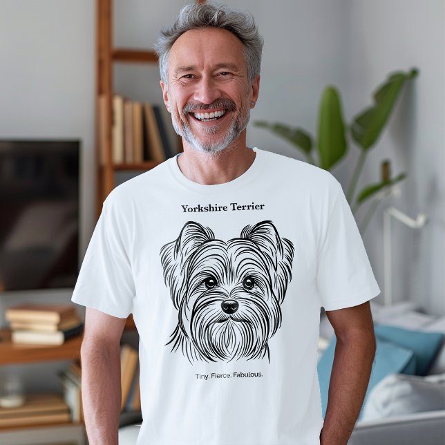 Yorkshire Terrier Portrait Tri-Blend Shirt (Von Creator hochgeladen)