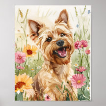 Yorkshire Terrier Poster - Niedliche Dog Wall Art 