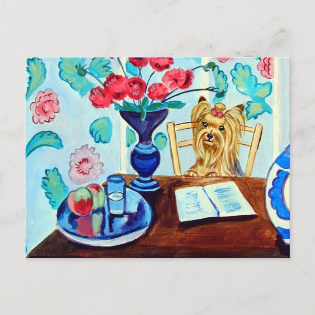 Yorkshire Terrier Postkarte (Vorderseite)